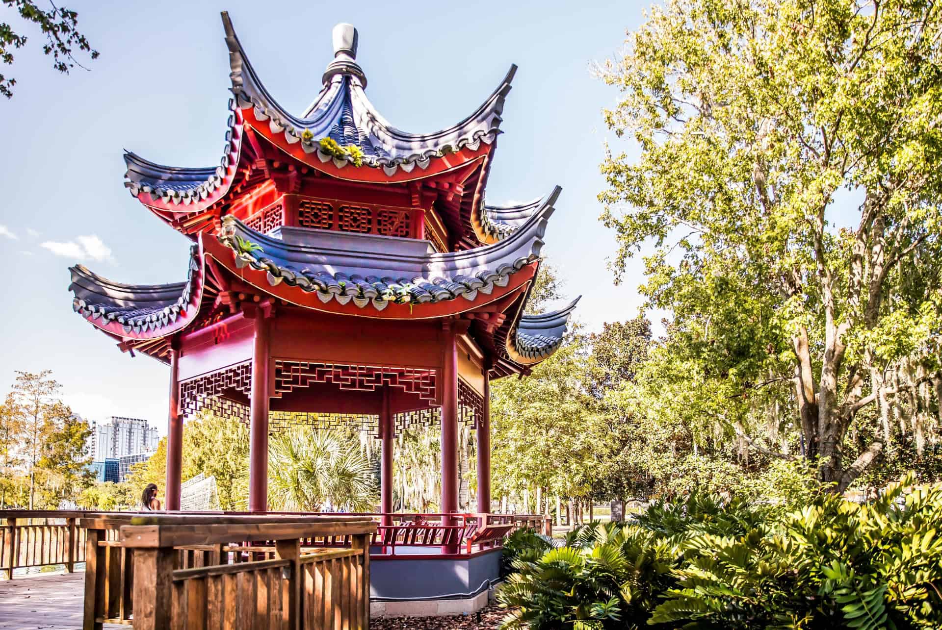 lake eola park pagode chinoise lake eola park pagode chinoise